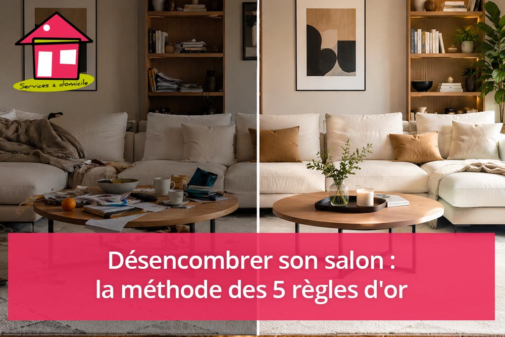 Désencombrer son salon : la méthode des 5 règles d&rsquo;or